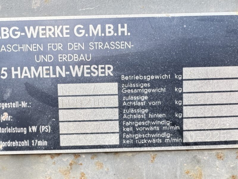 ROULEAU COMPRESSEUR ABG PUMA 169 A-1987