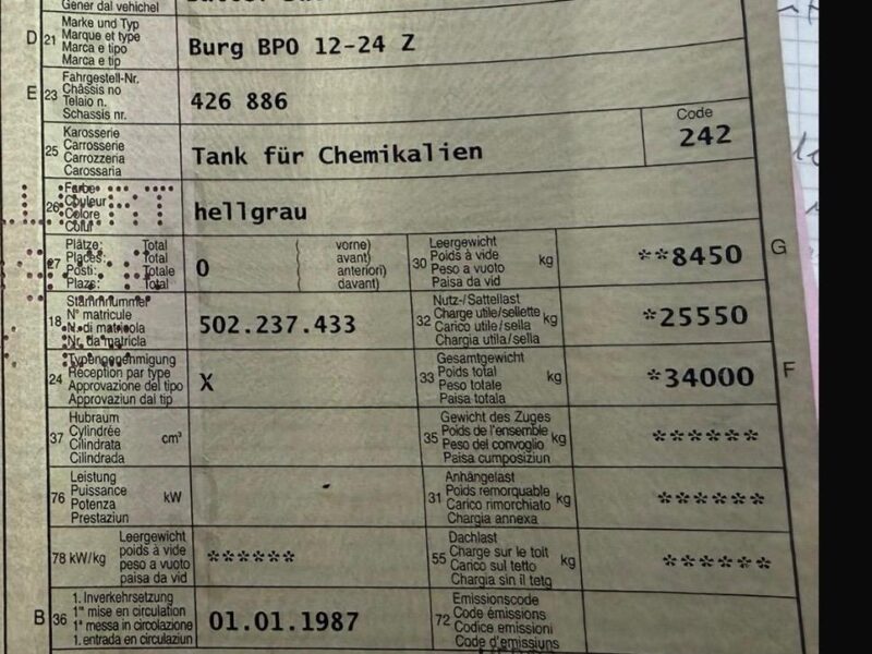 Semi-Remoirque Burg BPO 12-24-1987